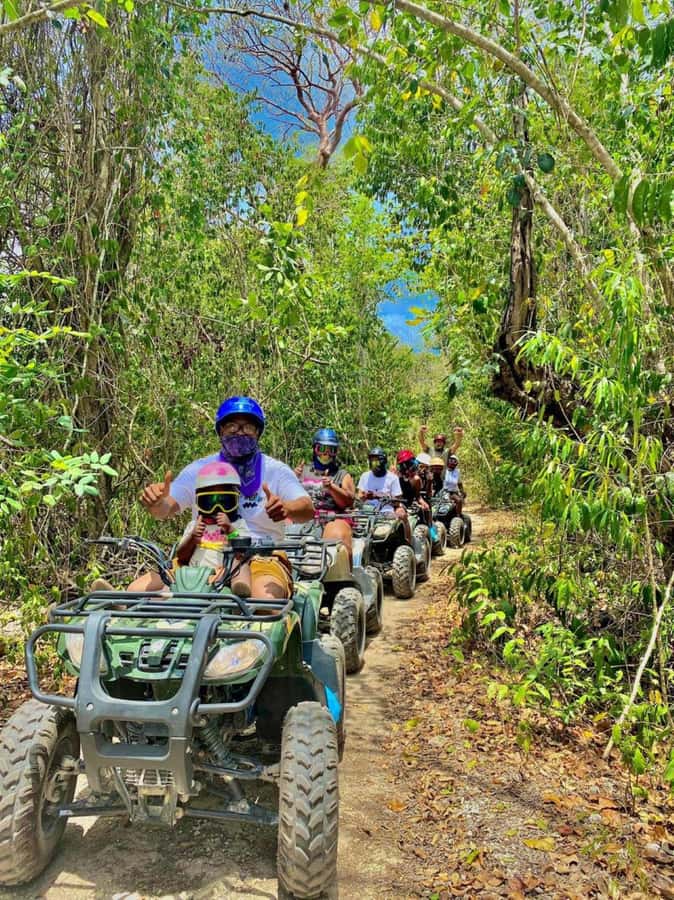 ATV Adventour: Cenote Caverna Jade, Transportation & Tequila - Getting started at Marti Sports or Starbucks Punta Langosta
