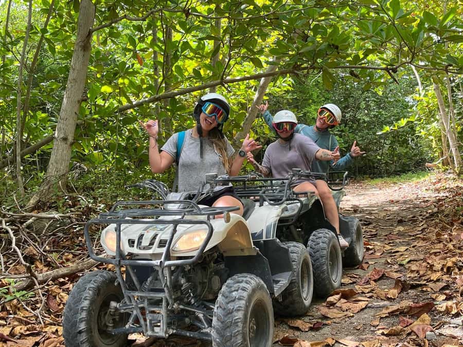 ATV Adventour: Cenote Caverna Jade, Transportation & Tequila - Jade Cavern Cenote: stalactites, mineral waters, and a key $20 fee
