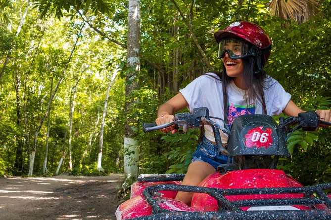 ATV Adventure to Jade Cavern with transfer - Jungle prep: shoes, lockers, masks, and ATV safety rules