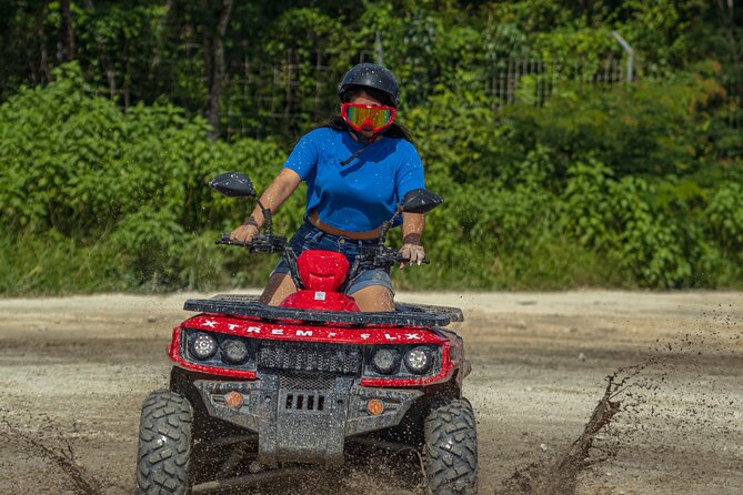 ATV Jungle discovering the wild Jade Cavern and Mayan Village - ATV jungle ride in Cozumel, with gear that keeps it comfortable