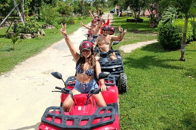 ATV Jungle discovering the wild Jade Cavern and Mayan Village - Stop 1 El Cedral: first settlement stories, church sights, and a Mayan temple