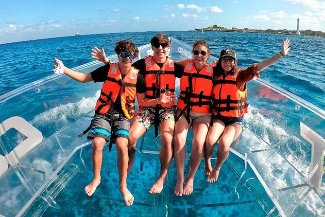 Crystal Boat Tour to San Miguel de Cozumel with Snorkeling - Drinks Included, Age Rules Included, Comfort Rules Included