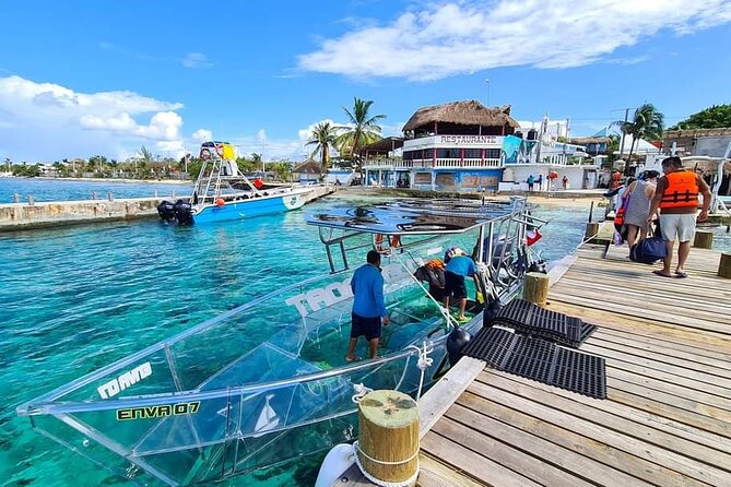 Crystal Boat Tour to San Miguel de Cozumel with Snorkeling - Passing Landmarks on the Way to Underwater Viewing
