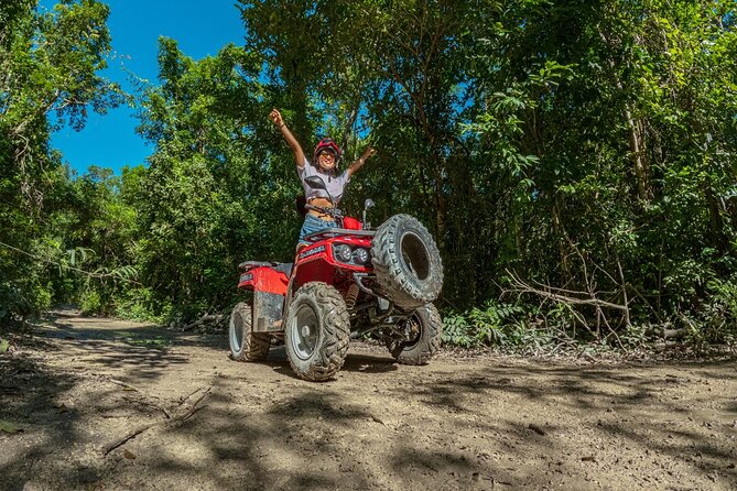 Jungle, Caverns and Tequila Mayan ATV Experience - Jade Cavern Cenote in a Cave: Wildlife, Green Water, and Real Cave Sounds