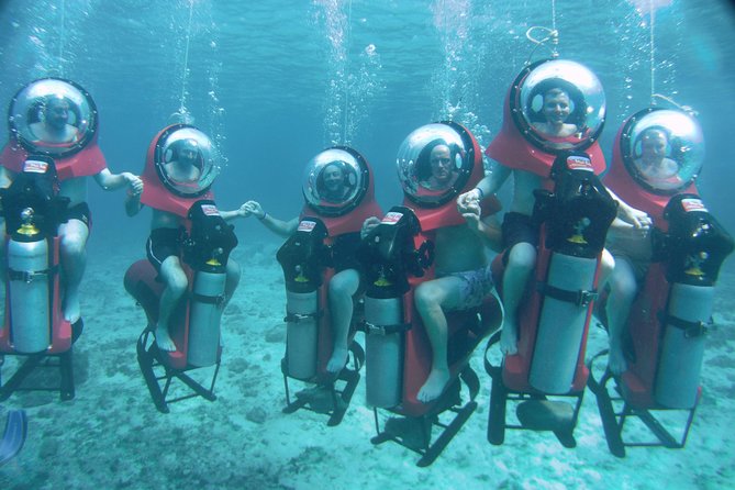 Mini-SUB Dive Tour from Cozumel - The mini-SUB setup: breathing normally and actually steering