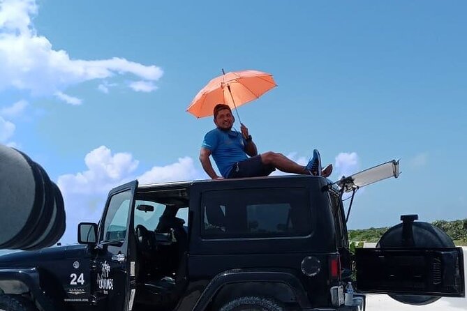 Small Group Shared Jeep Island Tour Mayan Park Cenote and Beach - Shared jeep and a tight 4-hour plan in Cozumel